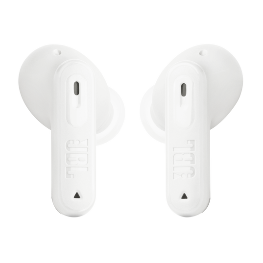 JBL Tune Beam 2 - White - True Wireless Noise Cancelling Earbuds - Front